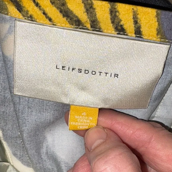 Leifsdottir Bellis brushstroke Yellow and Black Floral Dress - Picture 2 of 16